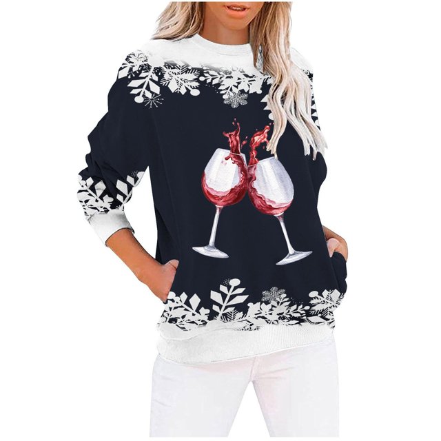 Kcavykas Hauts Grande Taille pour Femmes, Chandail en Molleton Décontracté à Manches Longues et Col Rond pour Femmes, Blouse