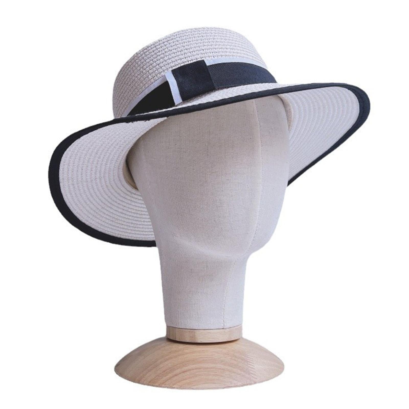 TOOYFUL Mannequin Head Model, Hat Display Stand with Base, Stand , Storage Hanger for Headwear Scarf Shopping Mall Barbershop