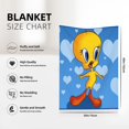 Tweety Bird Fleece Blanket Super Soft Cozy Throw Blanket, Lightweight
