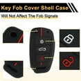 thumbnail image 5 of Unique Bargains Black Red Silicone Car Key Case for Audi A1/ for Audi A3/ for Audi A4/ for Audi A6/ for Audi Q3 - 3 Buttons Remote Control Key Fob Case, 5 of 6
