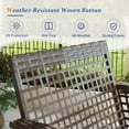 thumbnail image 6 of ELPOSUN 4 Pieces Patio Furniture Set, All-Weather Wicker Outdoor Furniture Set for Porch, Patio Conversation Set for Backyard, Balcony, Brown/Gray, 6 of 6