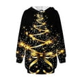 thumbnail image 4 of Robe Longue Funicet pour Femmes Été, Robe à Manches Longues, Robe à Capuche à Capuche de Noël pour Femmes Mode Décontractée Imprimée avec Poche, Robe de Noël pour Femmes, Robe à Manches 3/4 pour Femmes, 4 of 6