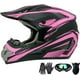 thumbnail image 1 of Motocross Helmet,Youth Kids Trend Full Face Helmet,ATV Motorcycle Helmet,Dirt Bike Downhill Off-Road Mountain Bike Helmet,DOT Certified,4-Piece Set (Pink, S), 1 of 6