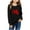 Black, variant on Spazoro Kids Girls Sweatshirts, Long Sleeve Valentine's Day Crew Neck Heart Print Casual Blouses Tops for Child Girls Black Size 4 T