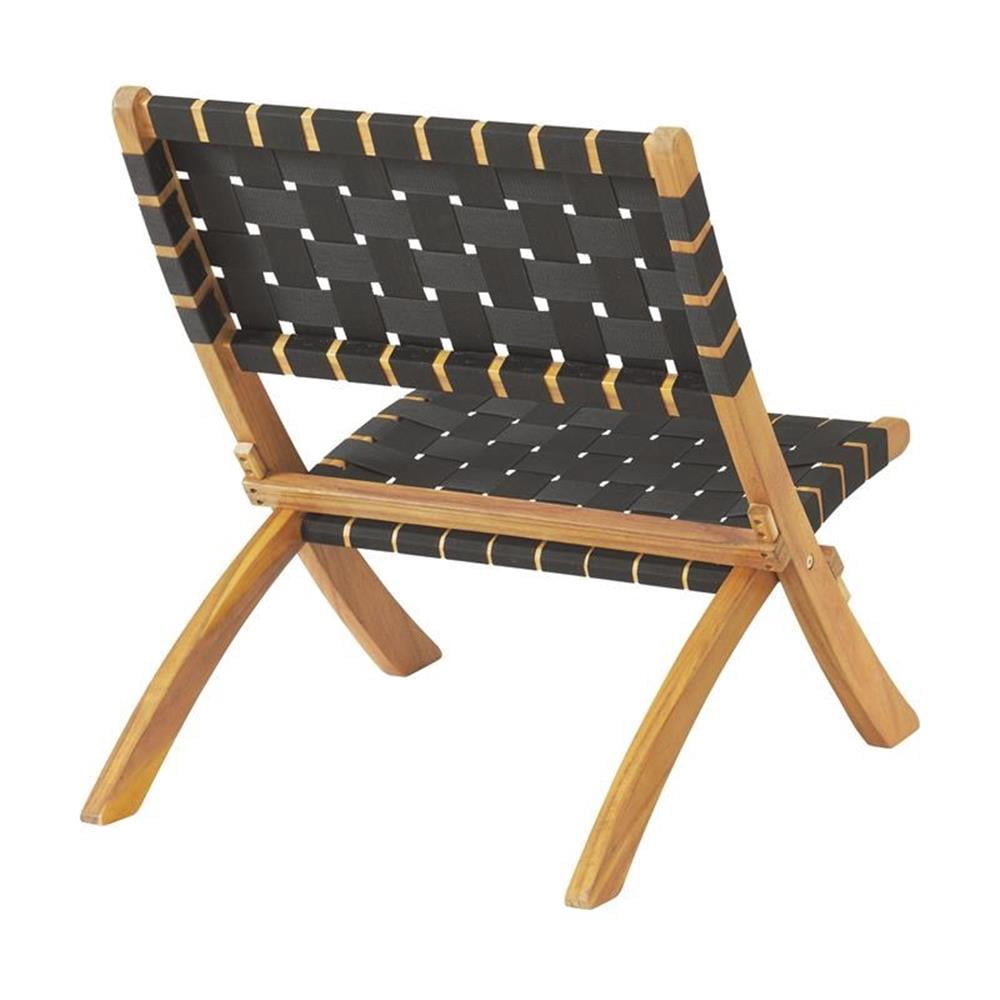 Alaterre Furniture 3-Piece Acacia Wood Bistro Set – 2 Foldable Chairs & Table with Woven Seats for Patio/Deck