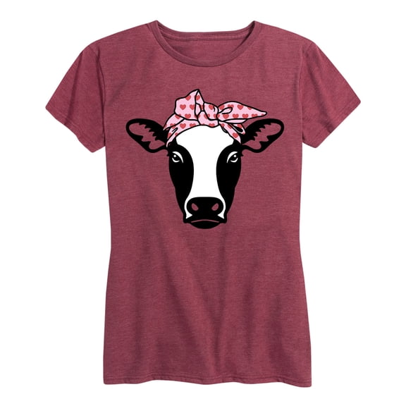 Instant Message - Cow Heart Bandana - Women's Short Sleeve Graphic T-Shirt