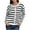 DT--White, variant on DailyTrove Women's Striped Hooded Cardigan, Long Sleeve, Casual Gym & Lounge Wear, Lightweight Cotton Blend, Plus Size Friendly