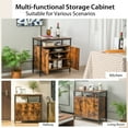 thumbnail image 6 of Costway Industrial 2-Door Buffet Sideboard Kitchen Cupboard Storage Cabinet with Open Shelf, 6 of 10