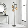 thumbnail image 2 of Uttermost 3-Light Coastal Metal/Rope Floor Lamp in Bronze/Gold, 2 of 9