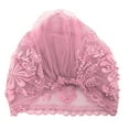 thumbnail image 5 of Turbante Moda Hermoso Único Retráctil Musulmán Bordado Rebordear Sombrero Femenino RegaloRosa Claro, 5 of 5