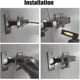 thumbnail image 4 of CHAO 10 Piezas de Luz LED con Sensor de Bisagra para Armario, Armario, Cocina, Lámpara de Noche, Armario, Armario, Luz Nocturna (Blanco Frío), 4 of 5