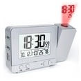 thumbnail image 4 of yingyy Projection Réveil Électronique USB Recharge Calendrier Humidité Température Projecteur Snooze Fonction Rétro-Éclairage Argent, 4 of 6