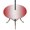 Red, variant on Round Outdoor Tablecloth with Umbrella Hole and Zipper, Red Ombre Fitted Table Cover with Elastic Edge for 55-60 Inch, Red White Gradient Modern Abstract Art Waterproof Patio Tablecoths for Picnic