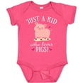 thumbnail image 3 of Inktastic Just a Kid Who Loves Pigs Boys or Girls Baby Bodysuit, 3 of 5