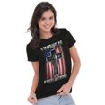 thumbnail image 3 of Stand For Flag Kneel The Cross Womens Fitted Plus Size Graphic Tee Brisco Brands 2X, 3 of 5