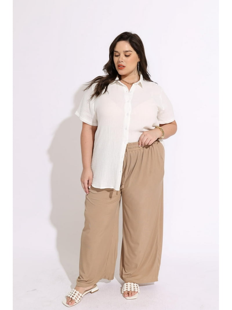 TW. 亘つぐみ Unisex nylon pants Ivory M size TW. 亘つぐみ Unisex nylon pants Ivory M size TW Unisex Nylon