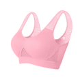 thumbnail image 5 of HAOTAGS Sports Bras for Women, Wide Shoulder Straps Elastic Hem Band Removable Padded Cups Lightweight Yoga Bra Pink 2XL, 5 of 5