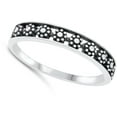 thumbnail image 4 of Cute Daisy Chain Flower Ring .925 Sterling Silver Band Jewelry Female Male Unisex Size 8, 4 of 4