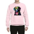 thumbnail image 2 of Wild Bobby, Love Can Make a Tail Wag Pitbull Dog Lover Unisex Crewneck Graphic Sweatshirt, Light Pink, X-Large, 2 of 3