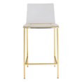thumbnail image 3 of Plata Import Clear Counter Stool Gold Legs, 3 of 4