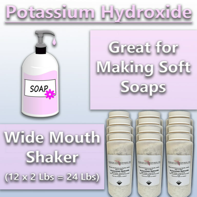 Certified Lye - Sodium Hydroxide and Potassium Hydroxide for Making Soap