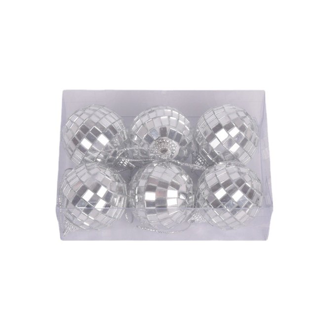 Bolas de discoteca grandes con espejo Ins, venta al por mayor, para decoración de barra, bola de Navidad brillante de plata