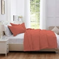 thumbnail image 3 of D.N.G. BEDDINGS 5 Piece Luxury Diamond Pattern Comforter Set, Premium Super Soft, 800 Thread Count, 100% Egyptian Cotton, OverSize, Solidd Super King Size, Solid Brick Red Color, 3 of 8