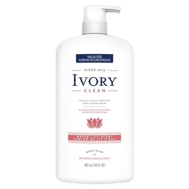 Ivory Body Wash for Women, Paraben Free, Water Lily Scent, 30 oz