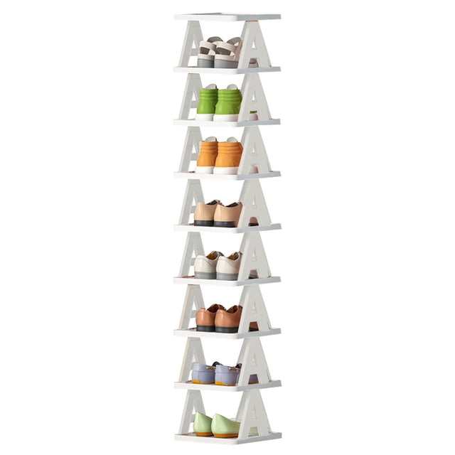 Vrorvz Multi Layer Shoe Rack Shoe Cabinet for Doorstep Balcony Long Lasting Stackable Shoe Storage Organizer with Clear Front Doors for Easy Access and Space Saving Shoe Box