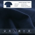 thumbnail image 5 of PURE ERA Duvet Cover Set Jersey Knit Cotton 100%,Ultra Soft 3Piece Bedding Set(Queen, Solid Navy Blue), 5 of 5