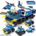 thumbnail image 2 of 147PCS 6 IN 1 City Police Series Car Model Small Particle Building Blocks Assembling Children Bricks Puzzle Toys Gift, 2 of 4