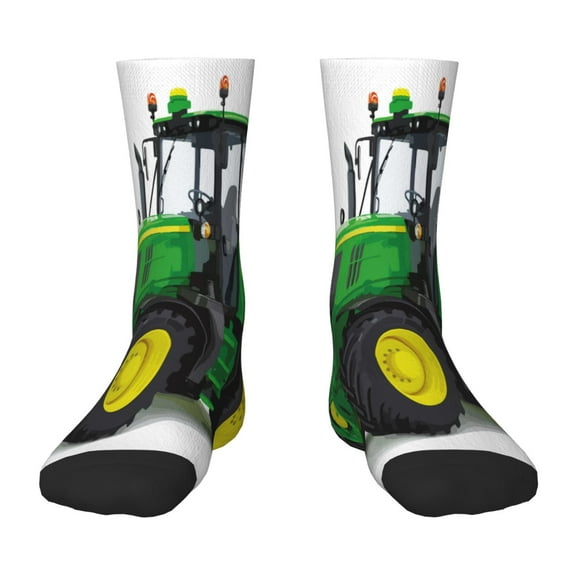 Honeii big farm tractor Print Children's Colorful Socks,Unisex Kids and Toddlers' Cushioned Sock,Kids Athletic Crew Socks,for Everyday Wear and Sports