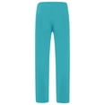 thumbnail image 7 of Mens Pajamas Pants Lightweight Straight Leg Solid Color Pant Comfy Loose Elastic Waist Drawstring Lounge Trousers Blue XL, 7 of 7