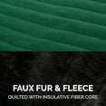 thumbnail image 6 of FurHaven Flex-Fit Reversible Plush Faux Fur Dog Coat - Medium, Black, 6 of 10