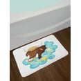 thumbnail image 2 of Zodiac Taurus Bath Mat, Cosmic Cartoon Art Bull Character behind Blue Fluffy Cloud with Yellow Stars, Non-Slip Plush Mat Bathroom Kitchen Laundry Room Decor, 29.5 X 17.5 Inches, Multicolor, Ambesonne, 2 of 2