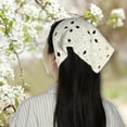 thumbnail image 2 of Unique Bargains 2pcs Crochet Bandanas Knitted Head White Black, 2 of 7