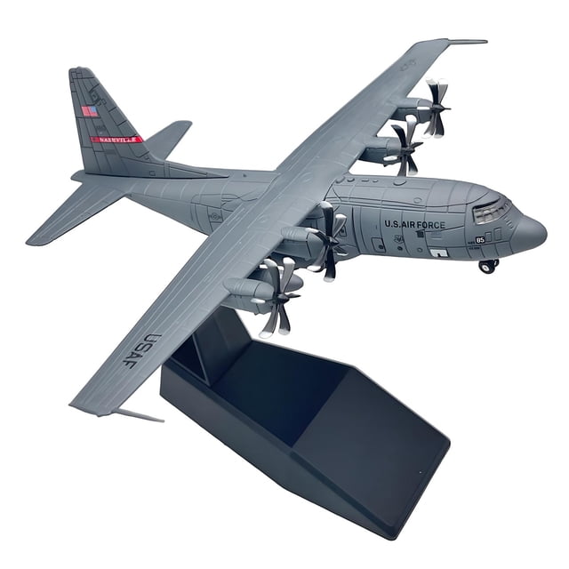 Avión De Transporte C130 De La Fuerza Aérea De EE. UU. A Escala 1/200 Con Base Para Cafeterías Y Bares.