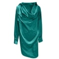 thumbnail image 5 of Pompotops Robe Décontractée Sexy Unie à Manches Longues Col en V Profond pour Femmes, 5 of 5