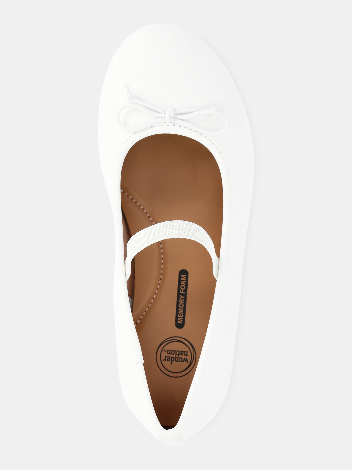 Wonder Nation Girls Bow Ballet Dress Shoes