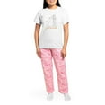 thumbnail image 4 of CafePress - Just Married Women's Light Pajamas - Women's Short Sleeve Print T-Shirt and Pants Light Cotton Pajama Set, 4 of 7