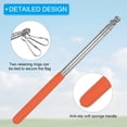 thumbnail image 3 of Unique Bargains 5.2 Feet Telescopic Handheld Flagpoles, Extendable Portable Guide Flag Pole with 2 Clips, Orange 4 Pack, 3 of 7