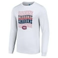 thumbnail image 2 of Men's Starter White Montreal Canadiens Four Team Name Logo Long Sleeve Graphic T-Shirt, 2 of 3