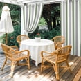 thumbnail image 2 of Sage Green Stripe Outdoor Curtains for Patio Waterproof,Windproof Privacy Curtains with Weighted Bottom,Geometric Grey White Vertical Striped Outside Drapes for Picnic Garage Yard 54"x95" 2 Panel, 2 of 8