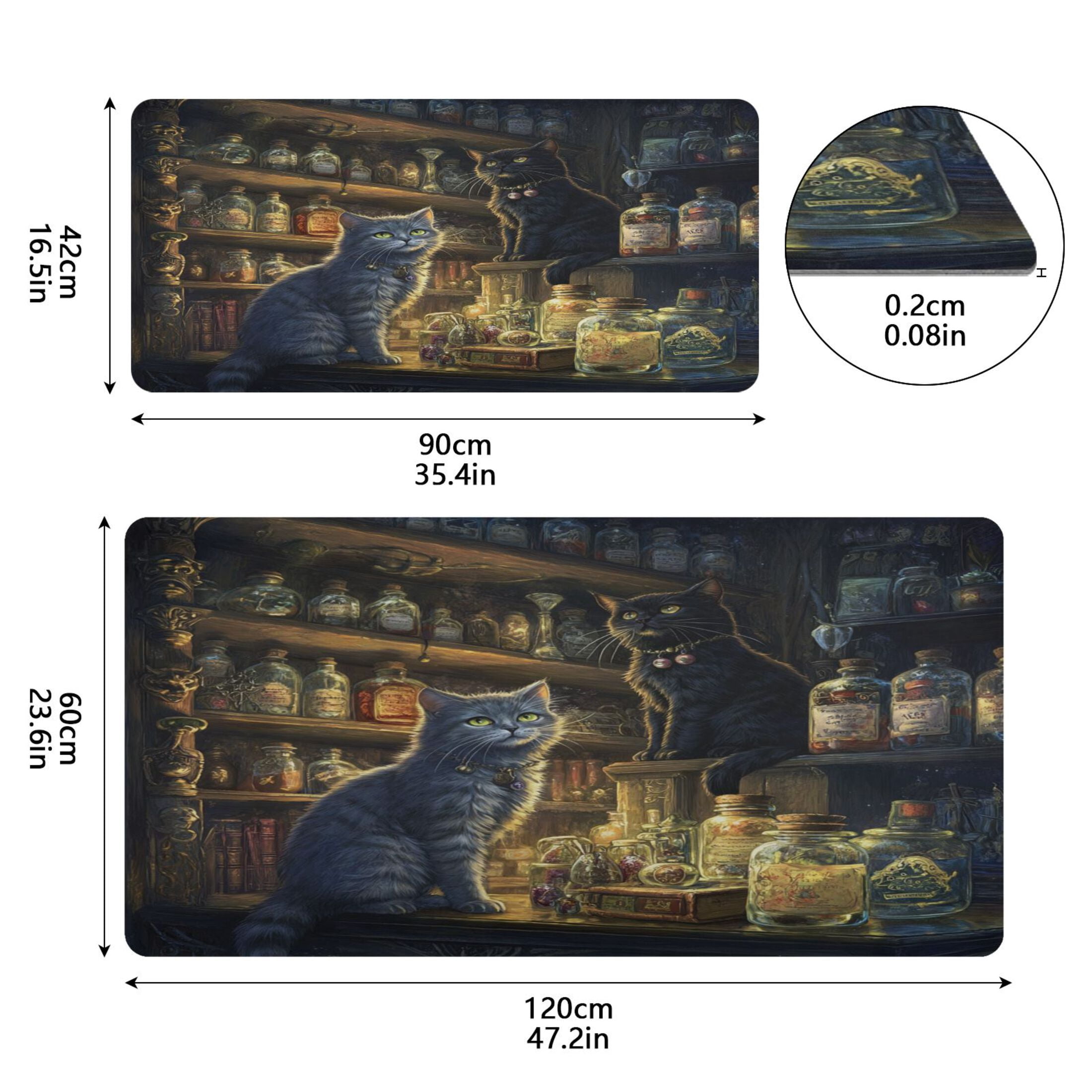 Wobogo Vase Cabinet Gaming Mouse Pad Non-slip Leather Desk Mat Water Resist Keyboard Pad for Gamer Office 23.6×47.2in