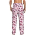 thumbnail image 3 of Uemuo Flower Butterfly Pattern Men's Wide Leg Palazzo Lounge Pants with Pockets Light Weight Loose Comfy Casual Pajama Pants-X-Large, 3 of 9