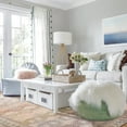 thumbnail image 3 of Balacho Elegant Vintage Boho Distressed Faux Wool Area Rug, 6' x 9', Pink, 3 of 8