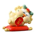 thumbnail image 6 of TISHITA Chinese God of Wealth Dragon Figurine Cai Shen Statue Craft Desk Ornament for Study Room Housewarming Wedding Home Decoration C, 6 of 8