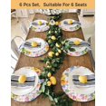 thumbnail image 4 of 15 Inch Round Placemats Set of 4, Spring Easter Non Slip Heat Insulation PP Table Mats, Colorful Eggs Floral Truck Butterflies Pink Plaid Washable Place Mats for Kitchen Dining Party Table Decor, 4 of 7