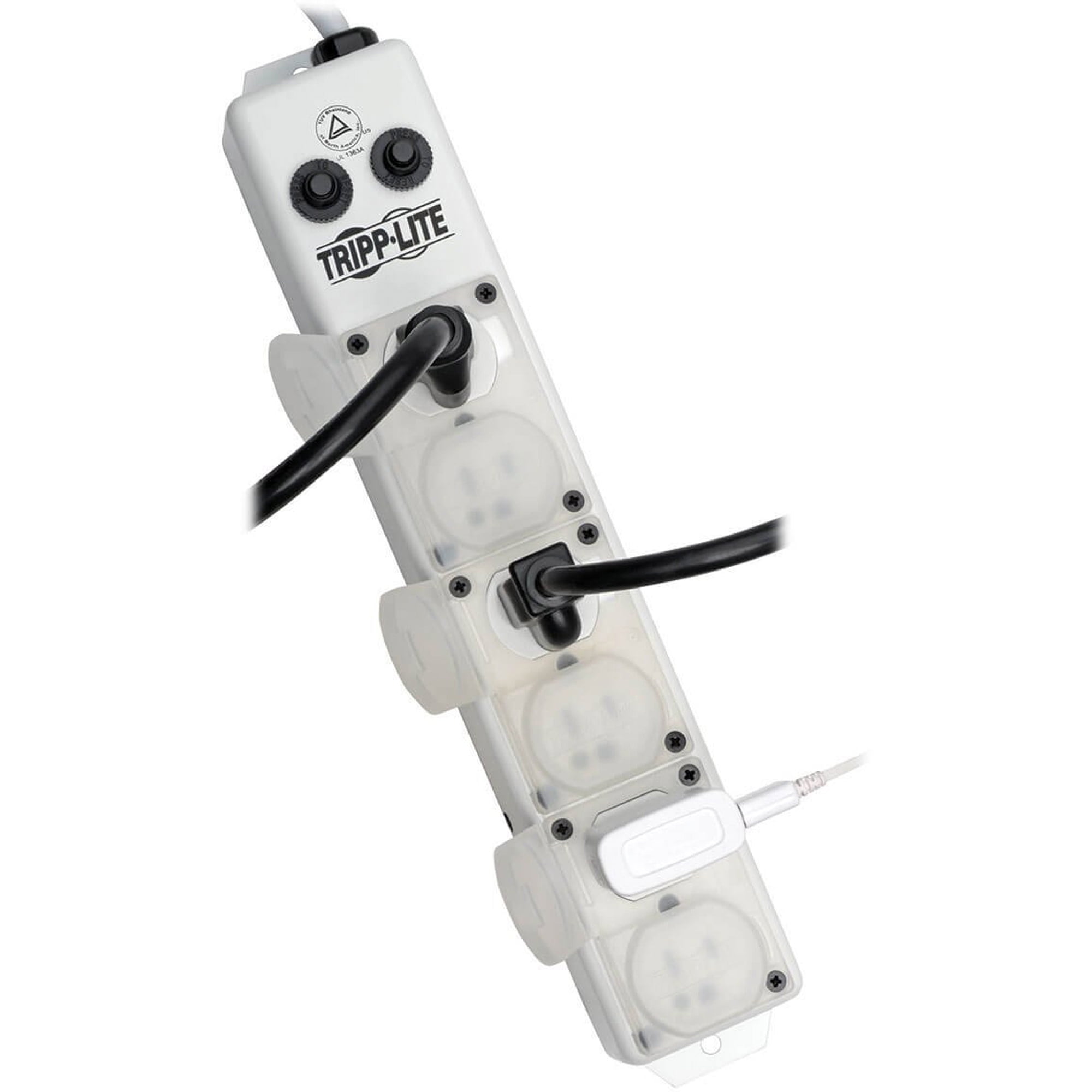Tripp Lite for Patient-Care Vicinity UL 1363A Medical-Grade Power Strip, 6 15A Hospital-Grade Outlets, Safety Covers, 7 ft. Cord