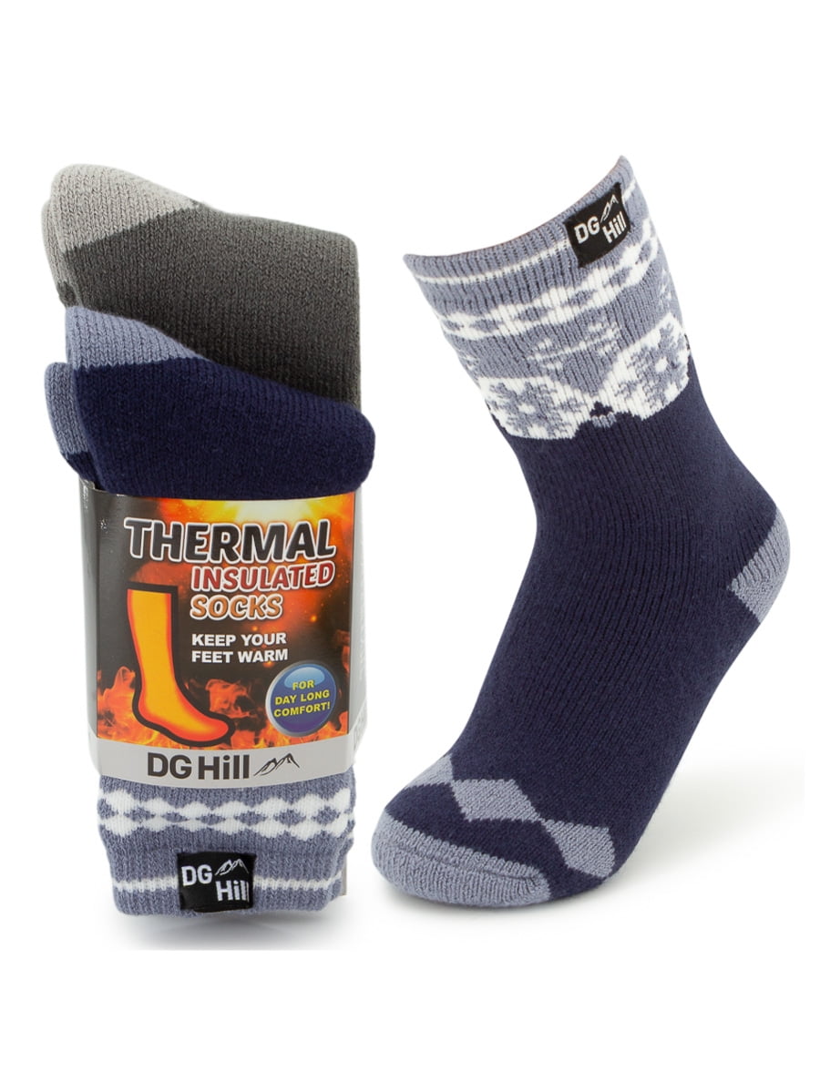 Boys Thick Wool Socks Kids Warm Socks Winter Thermal Crew Socks 6 Pack 